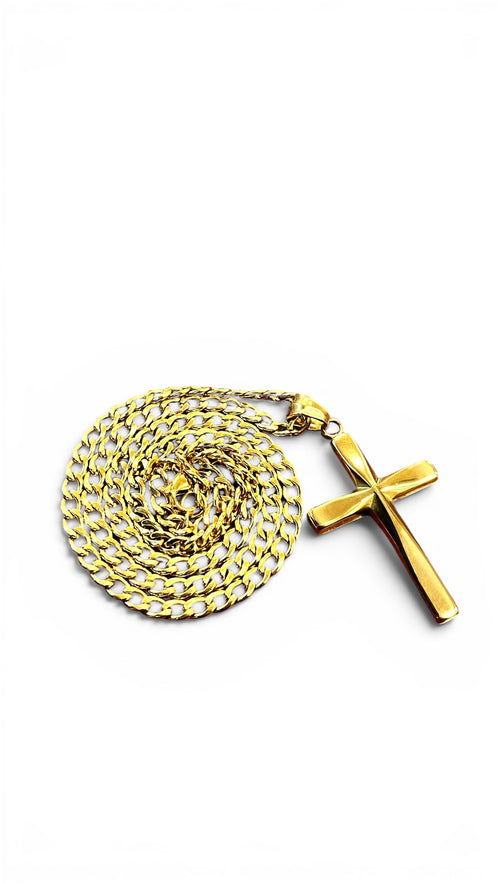 GLD Cross chain + Pendant