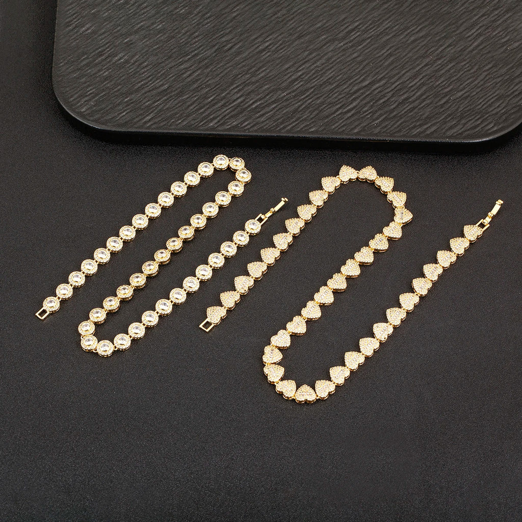 Heart - Round shaped Zircon Necklace